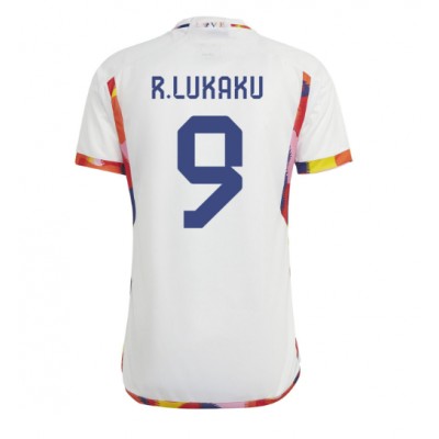 Fotballdrakt Herre Belgia Romelu Lukaku #9 Bortedrakt VM 2022 Kortermet